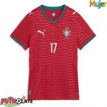 Camiseta Portugal Rafael Leao #17 Primera Equipación para mujer Mundial 2026 manga corta